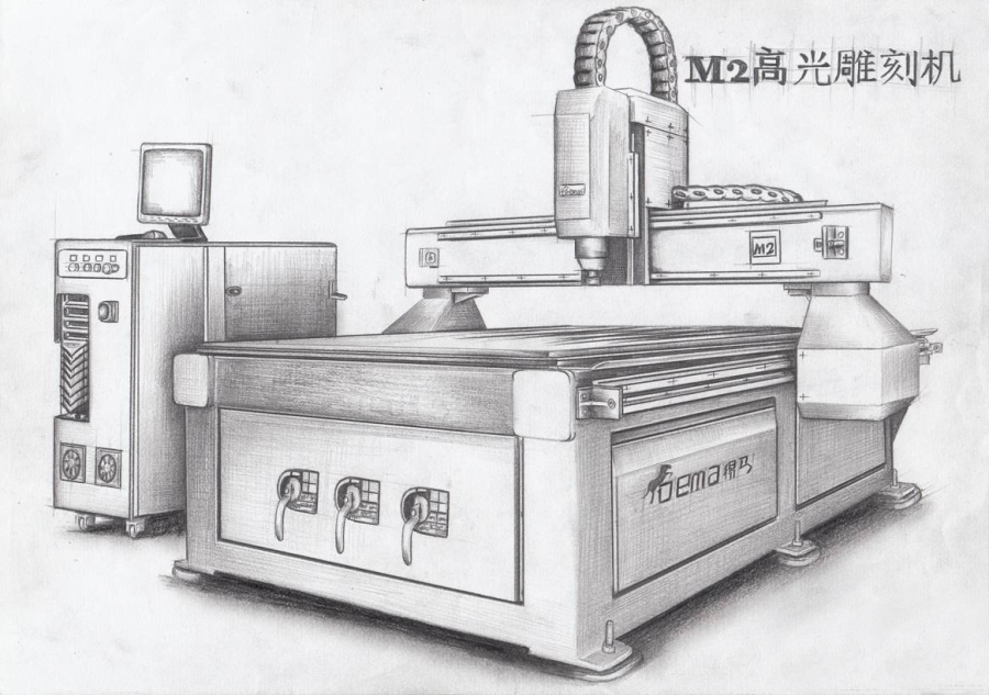 DEMA-M2迷你字雕刻机素描