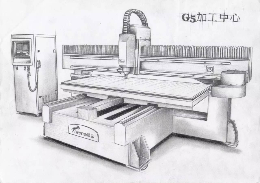 DEMA-G5迷你字加工中心素描